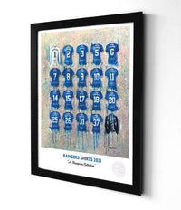 Rangers Champions A3 Framed Print – Iconic Shirt Wall Art