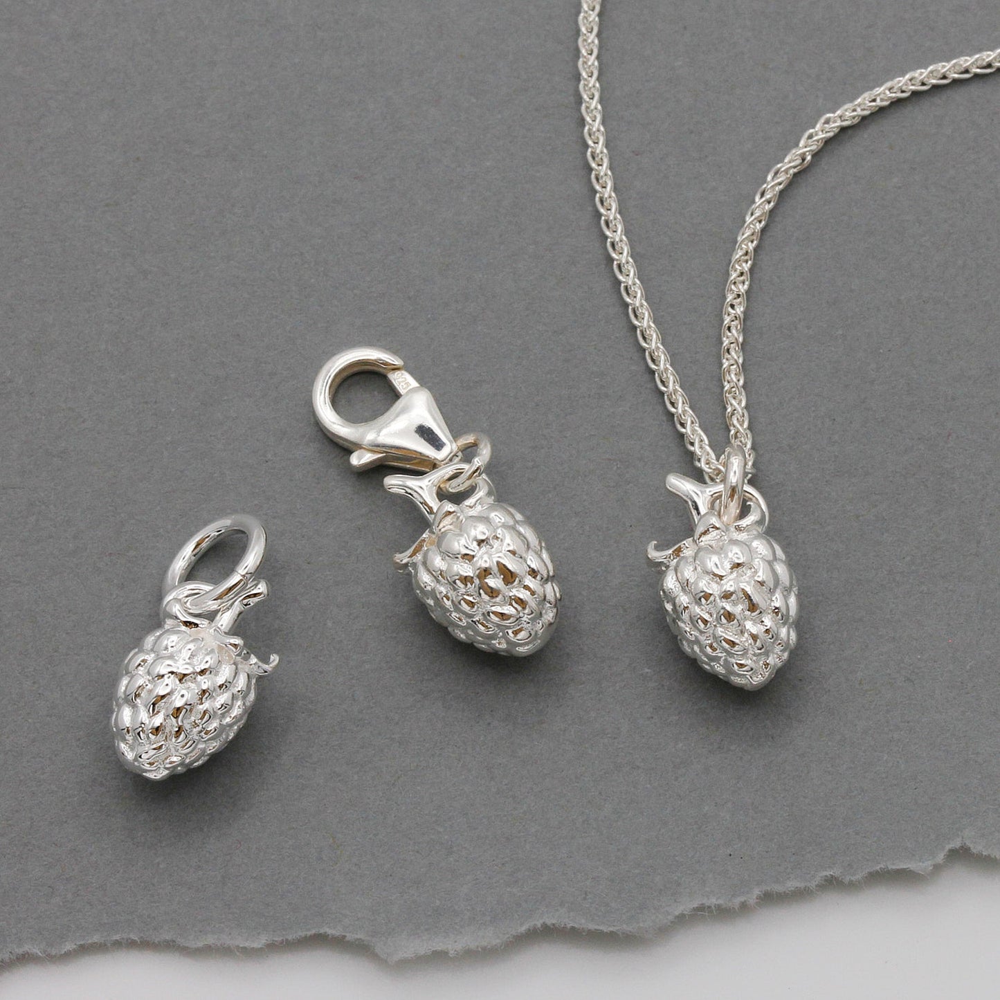 Raspberry Silver Charm