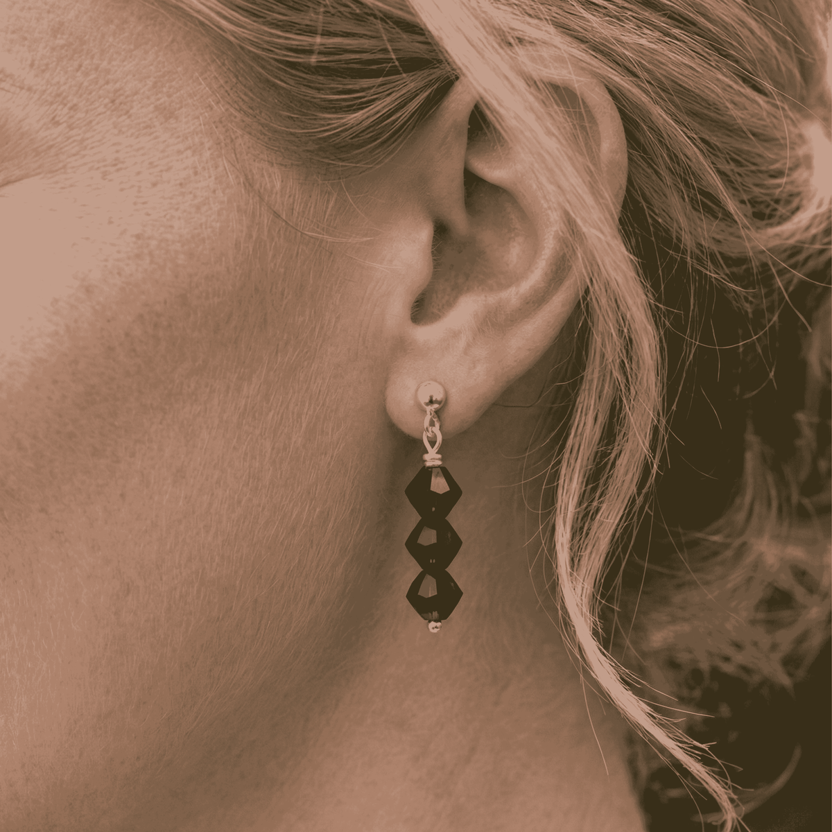 Scarlet Crystal Drop Earrings