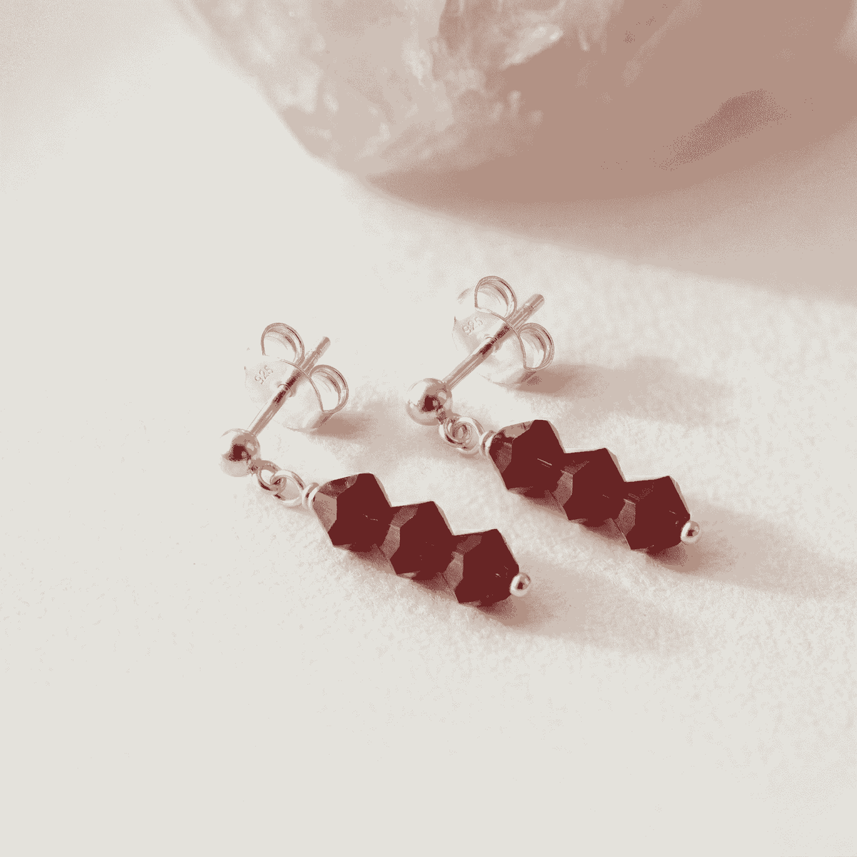 Scarlet Crystal Drop Earrings