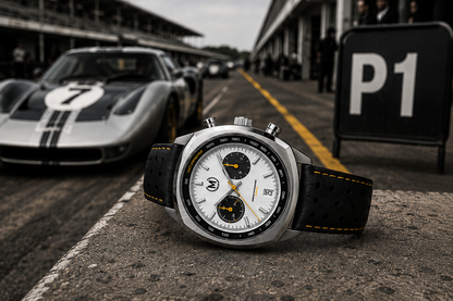 Driver Chronograph MKII Meca-Quartz, Panda - SJR London Timepiece