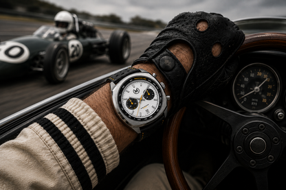 Driver Chronograph MKII Meca-Quartz, Panda - SJR London Timepiece