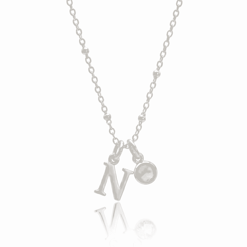 Initial & October Birthstone Necklace | Personalised Rose Quartz Gift
