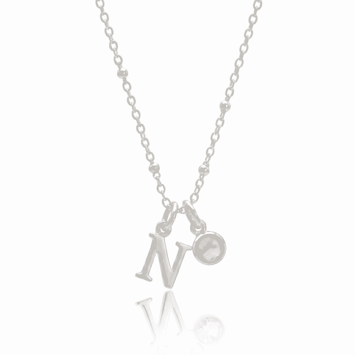 Initial & October Birthstone Necklace | Personalised Rose Quartz Gift