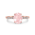 Bague Quartz Rose en Vermeil Or Rose