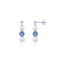 Sapphire & Pearl September Birthstone Earrings