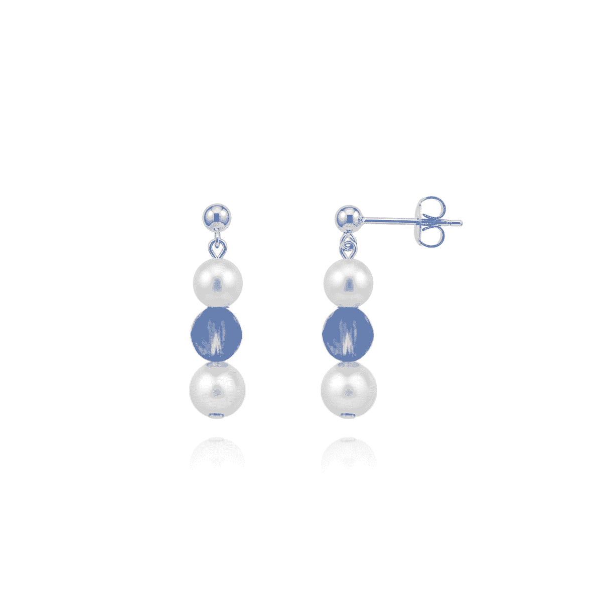Sapphire & Pearl September Birthstone Earrings