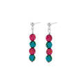 Scarlet and Emerald Crystal Earrings