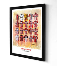 Sheffield United A3 Framed Print – Iconic Blades Shirt Wall Art