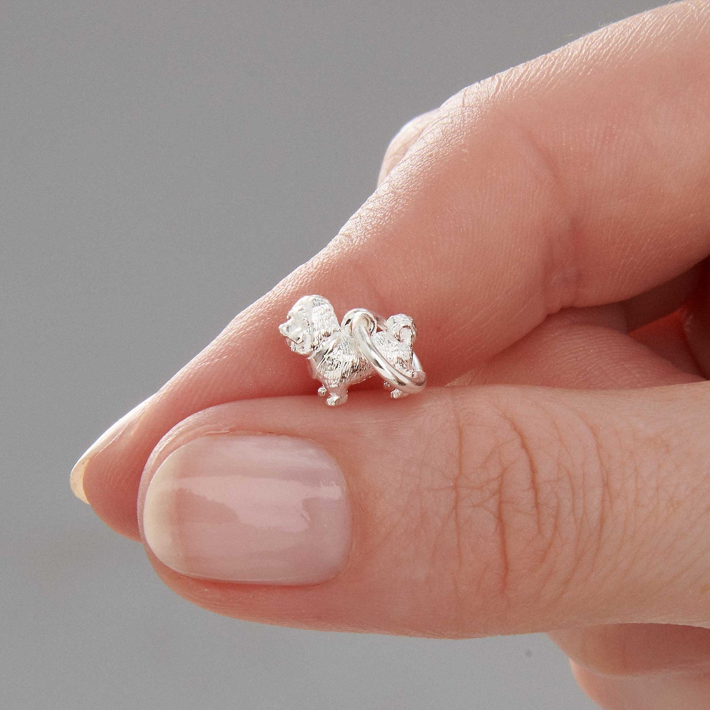 Shih Tzu Silver Dog Charm