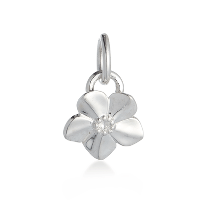 Forget-Me-Not Flower Personalised Silver Charm