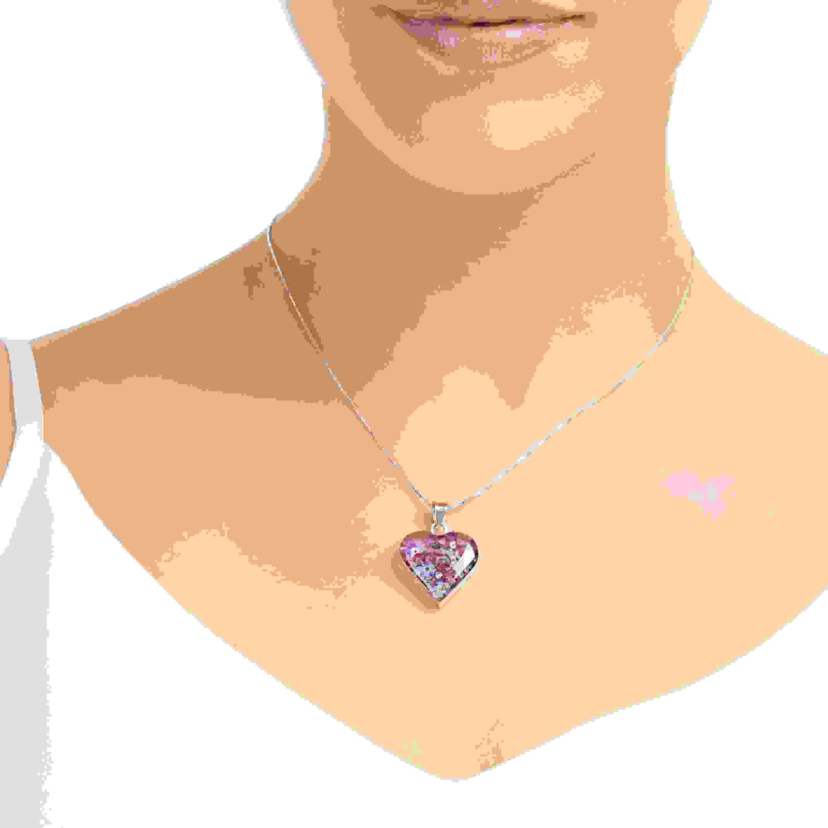 Purple Haze Heart Pendant Necklace
