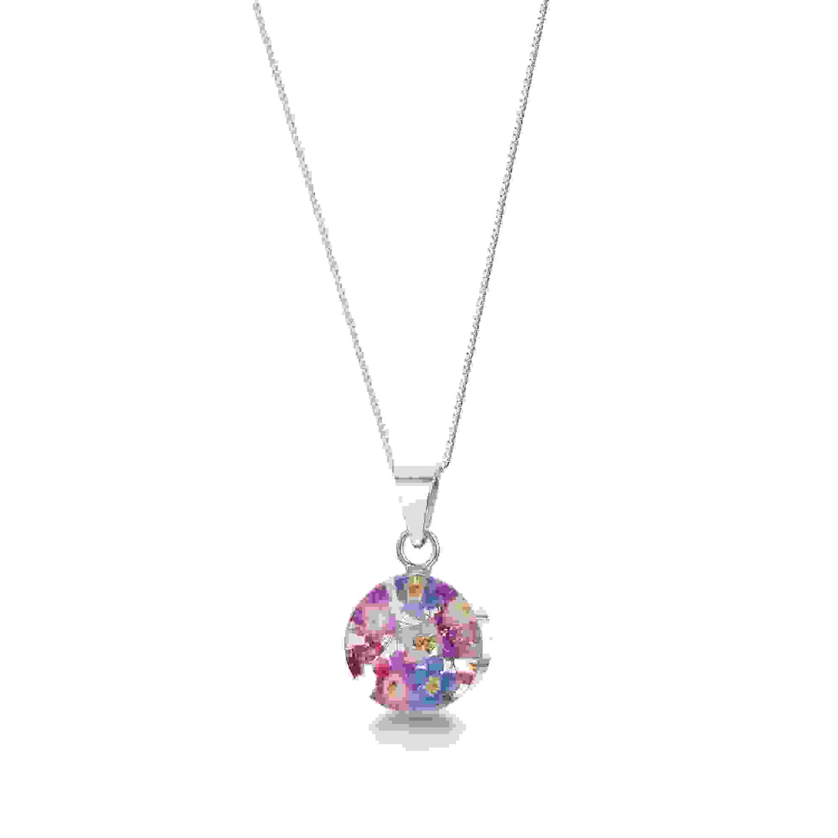 Purple Haze Round Pendant Necklace