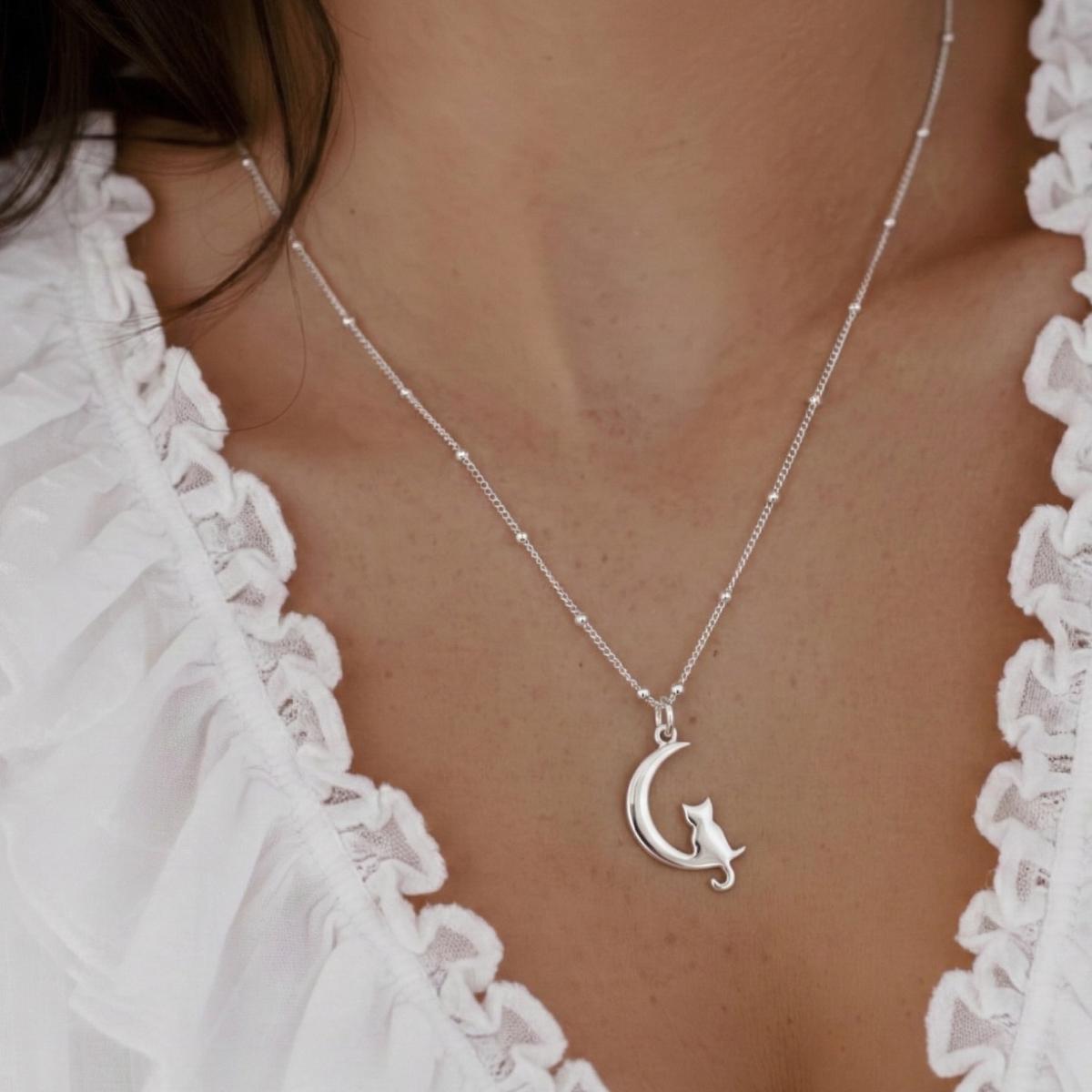 Silver Cat Necklace