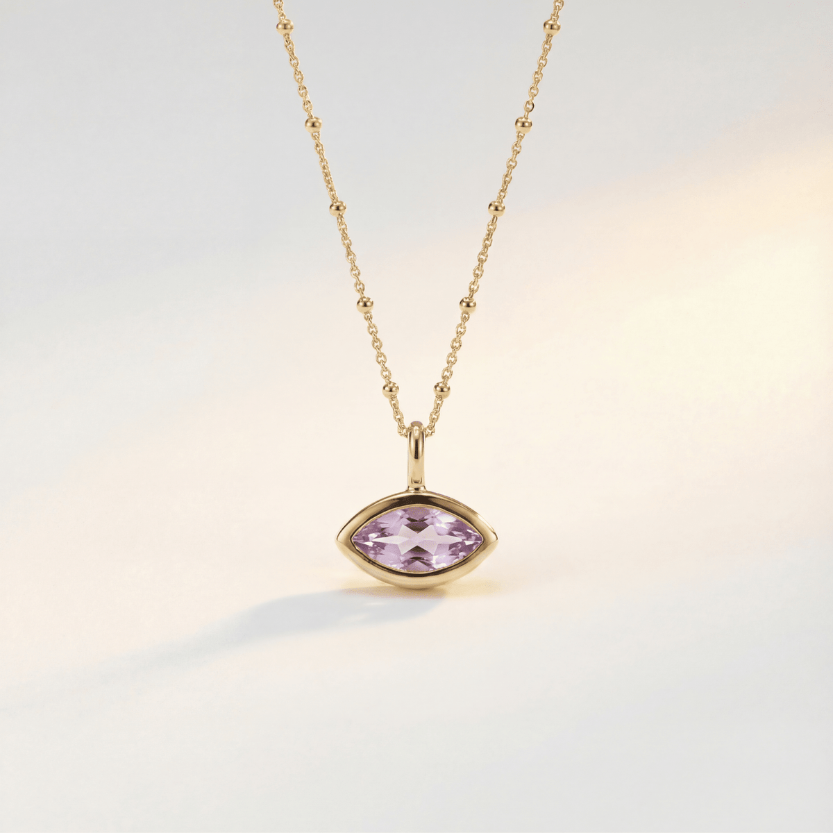 Siren’s Teardrop Amethyst Necklace - Gold or Silver