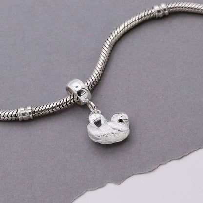 Sloth Silver Charm