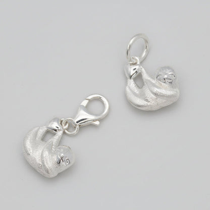 Sloth Silver Charm