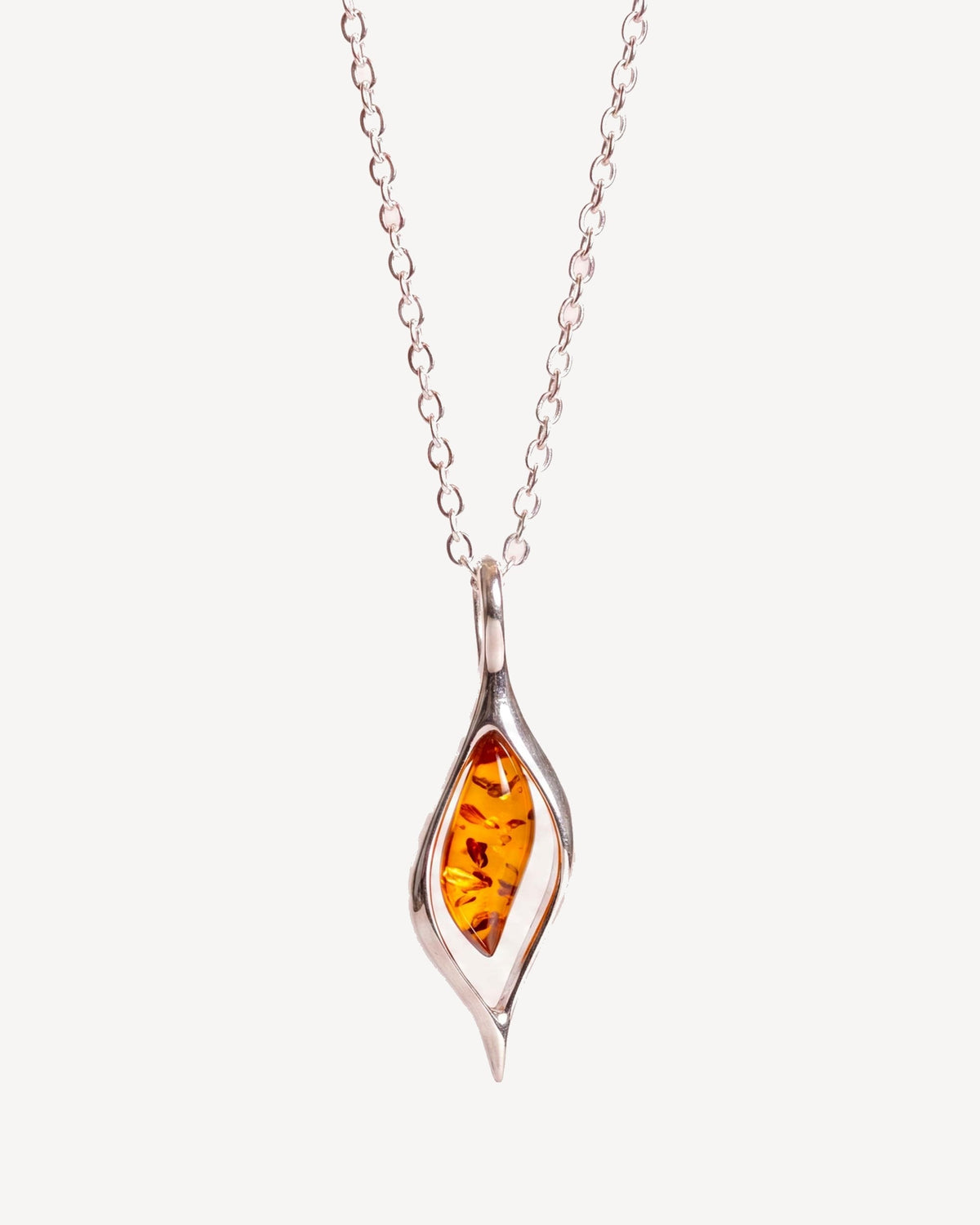 Pendentif gouttelette en ambre