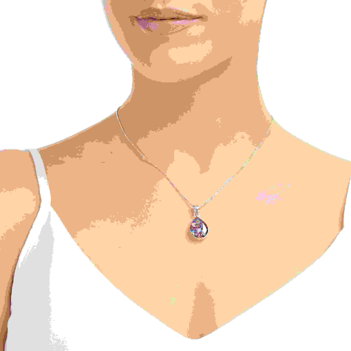 Purple Haze Teardrop Pendant Necklace