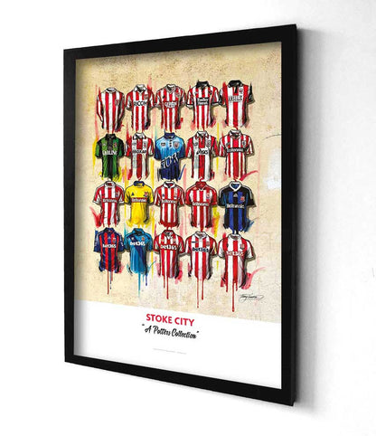 Stoke City FC Shirts - A2 Signed Limited Edition Prints