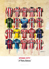Stoke City FC Shirts - A2 Signed Limited Edition Prints