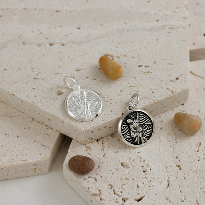 Storm Guardian Saint Christopher Personalised Silver Charm