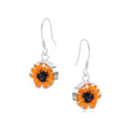 Sunflower Round Drop Earrings