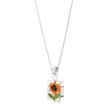 Sunflower Rectangle Pendant Necklace