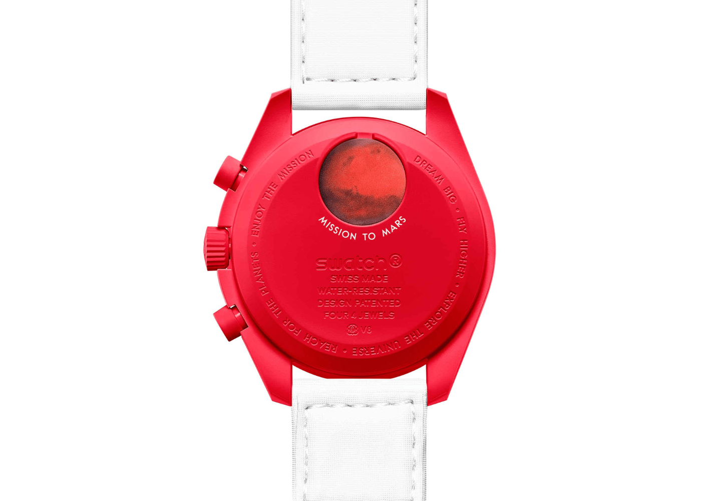Swatch x Omega Bioceramic Moonswatch Mission to Mars (SO33R100) - SJR London Timepiece