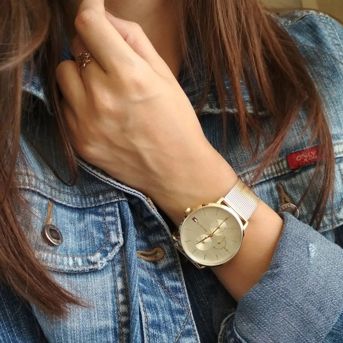 Tommy Hilfiger 1781943 Jenna Women's Gold Mesh Watch - SJR London Timepiece