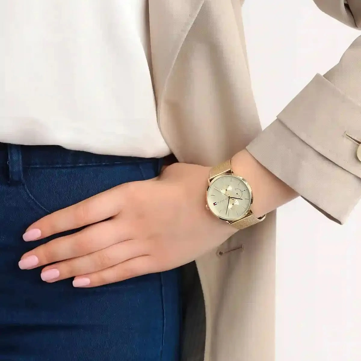 Tommy Hilfiger 1781943 Jenna Women's Gold Mesh Watch - SJR London Timepiece