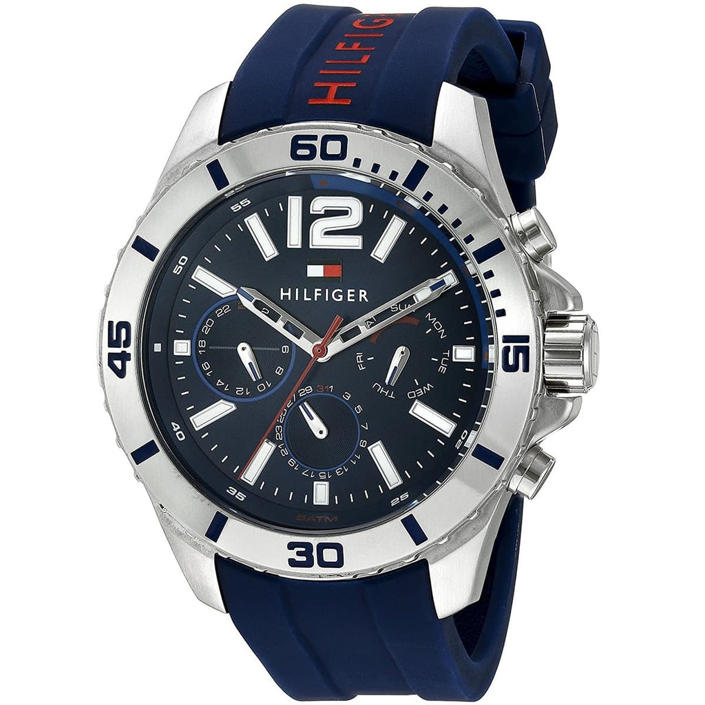 Montre en silicone bleue Tommy Hilfiger 1791142 Luke pour homme