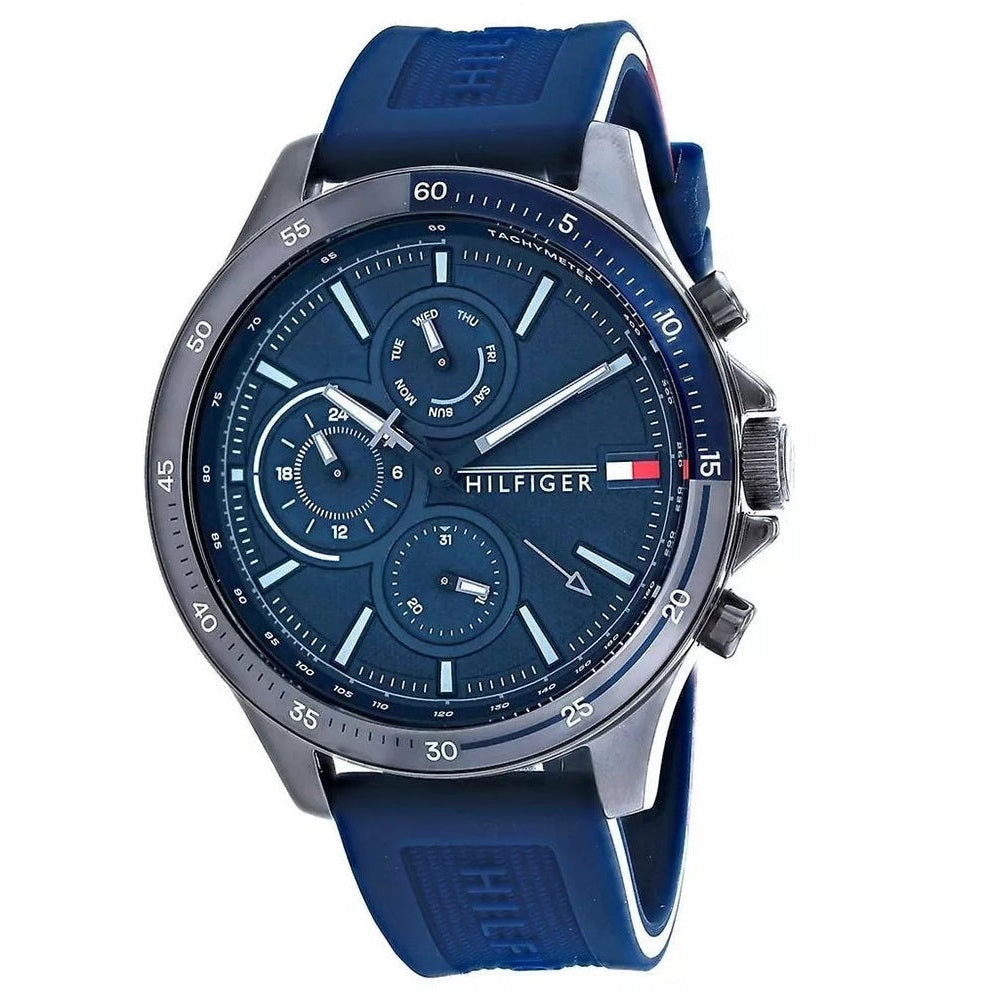 Tommy Hilfiger 1791721 Bank Men's Blue Silicone Watch - SJR London Timepiece