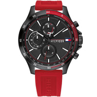 Tommy Hilfiger 1791722 Bank Men's Red Silicone Watch - SJR London Timepiece