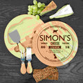 Personalised Traditional Round Cheese Board Set
