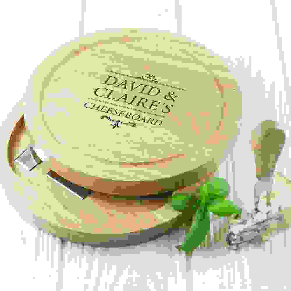 Personalised Traditional Couple's Cheese Board Set