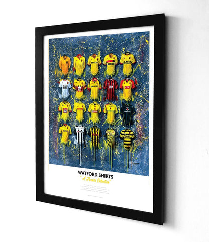 Watford A3 Framed Print – Iconic Hornets Shirt Wall Art