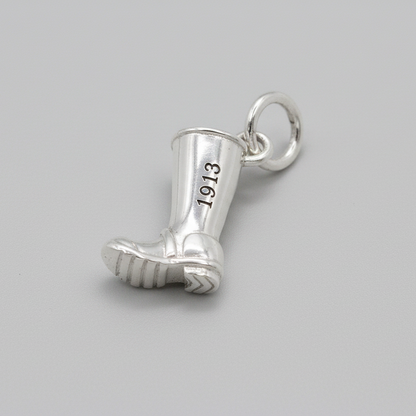 Welly Boot Personalised Silver Charm