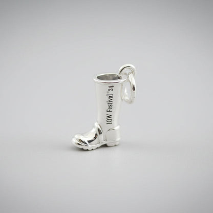 Welly Boot Personalised Silver Charm