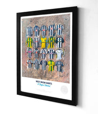 West Bromwich Albion A3 Framed Print – Iconic Baggies Shirt Art