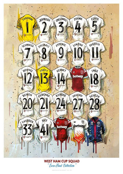 West Ham European Champions A3 Print – Hammers Wall Art