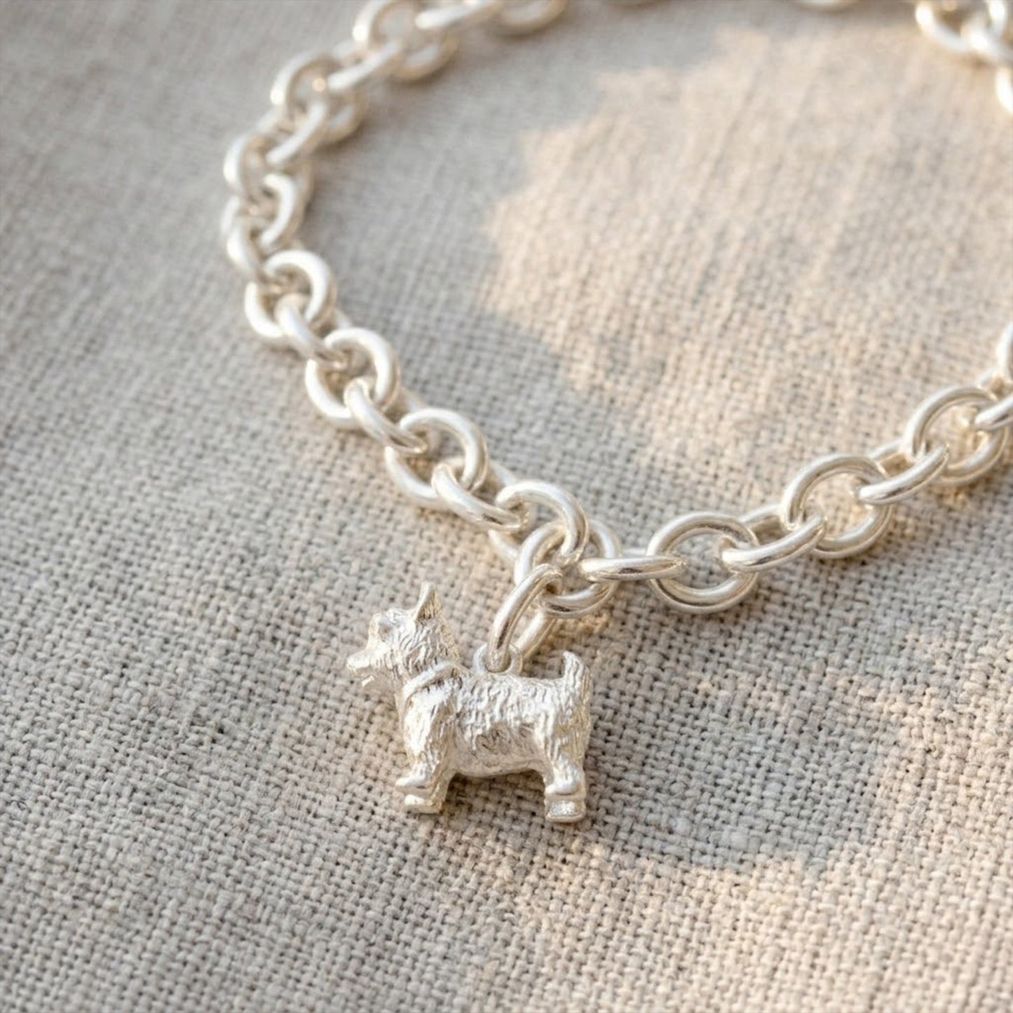 West Highland Terrier Silver Dog Charm