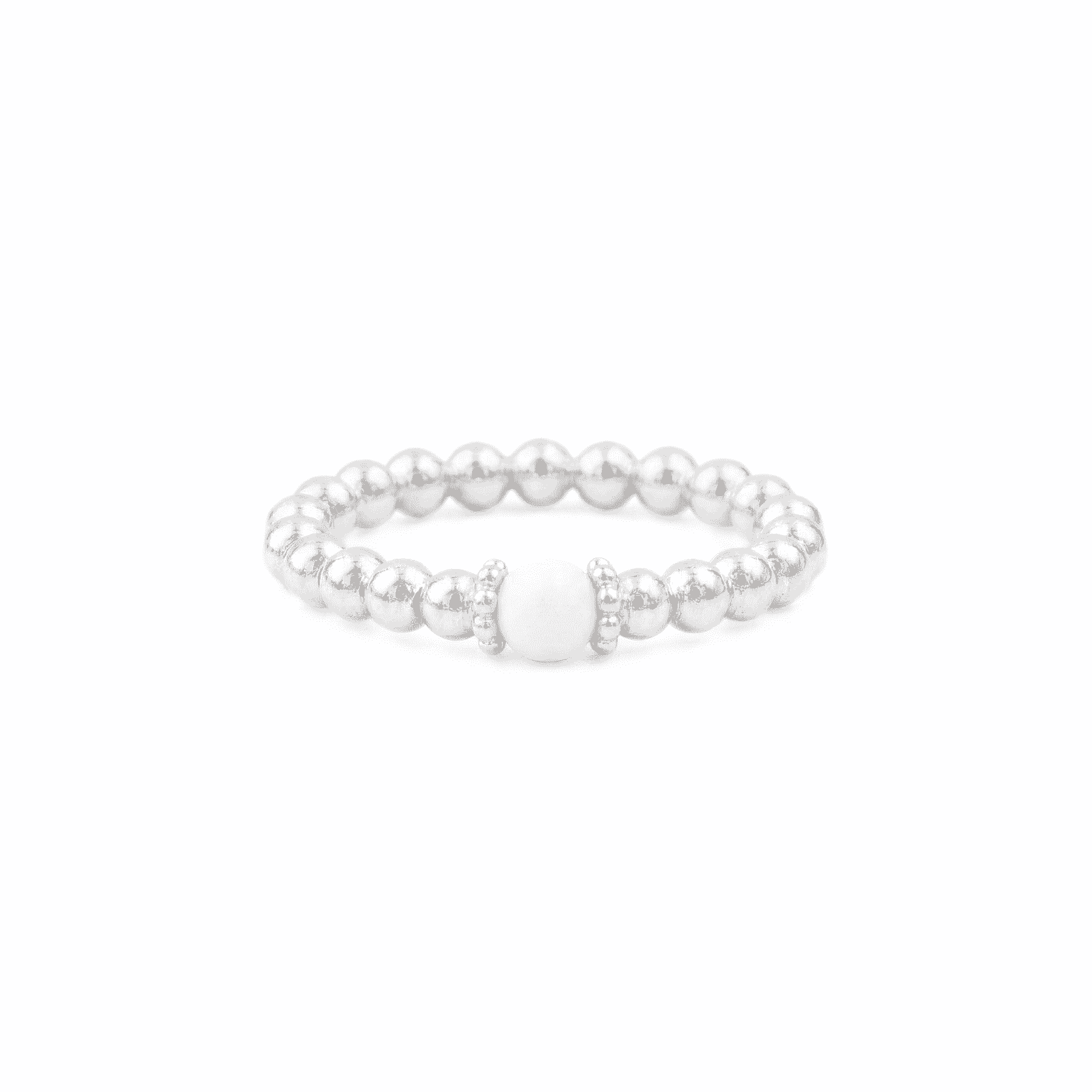 White Agate Gemstone Ring