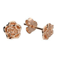 Wild Rose Rose Gold Vermeil Silver Studs