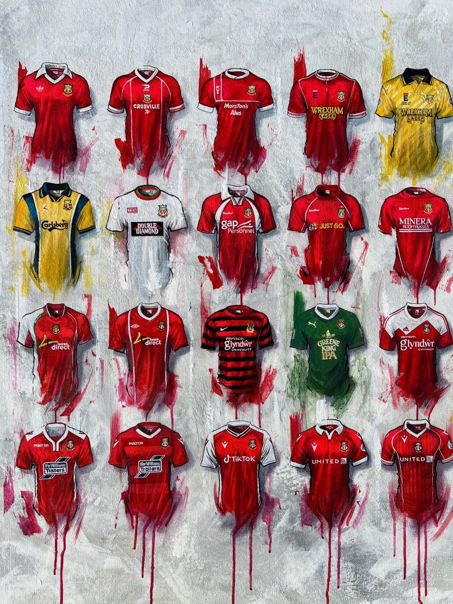 Wrexham A2 Limited Edition Print – Red Dragons Shirt Art