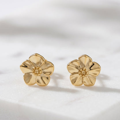 Forget-Me-Not Gold Vermeil Silver Studs