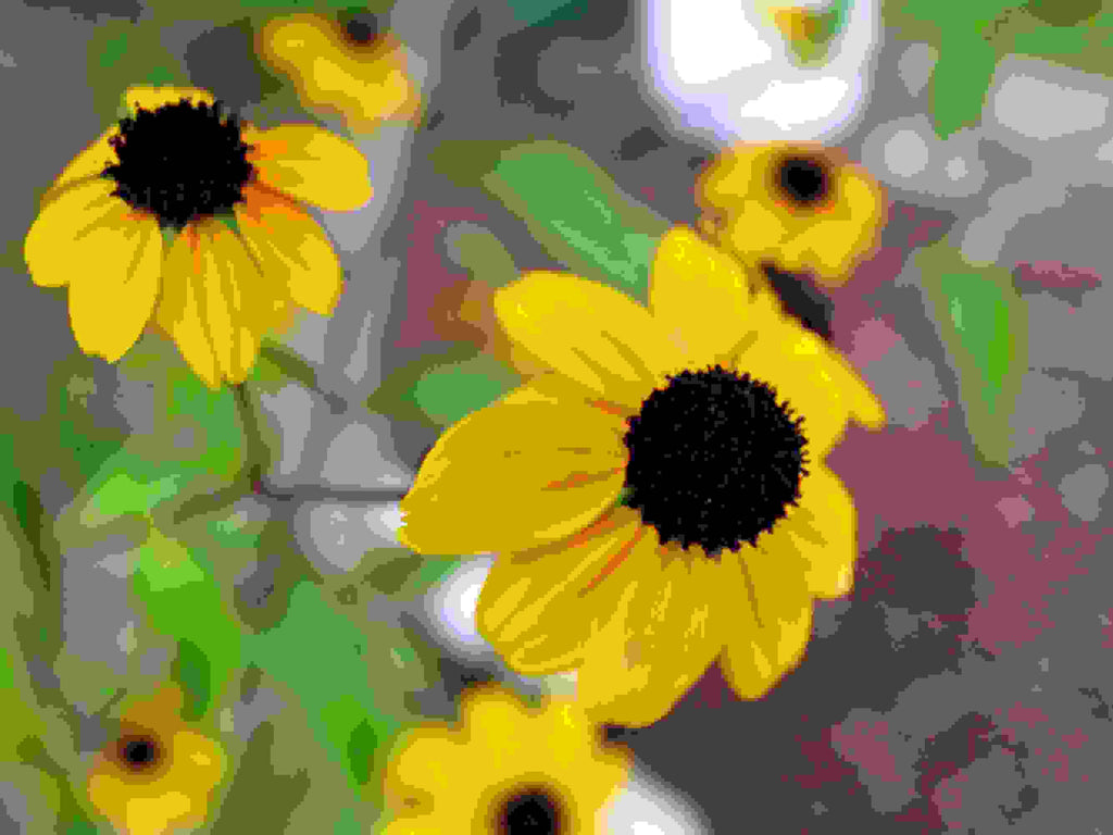 Sunflower Round Ring - Adjustable